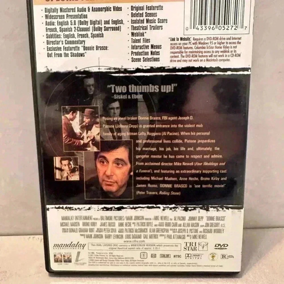 Donnie Brasco (DVD, 2000, Special Collectors Edition) Al Pacino Johnny Depp - Picture 2 of 3